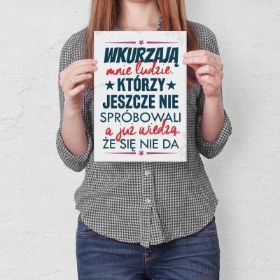 Plakat metalowy wiedzą że się nie da Prezent