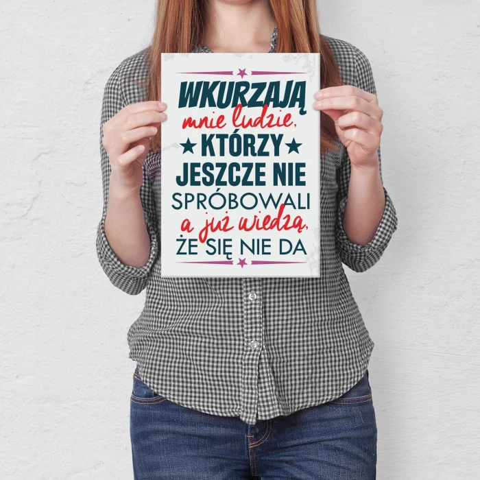 Poster metal wiedzą że się nie da gift