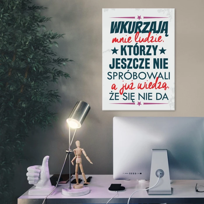Plakat metalowy wiedzą że się nie da Prezent