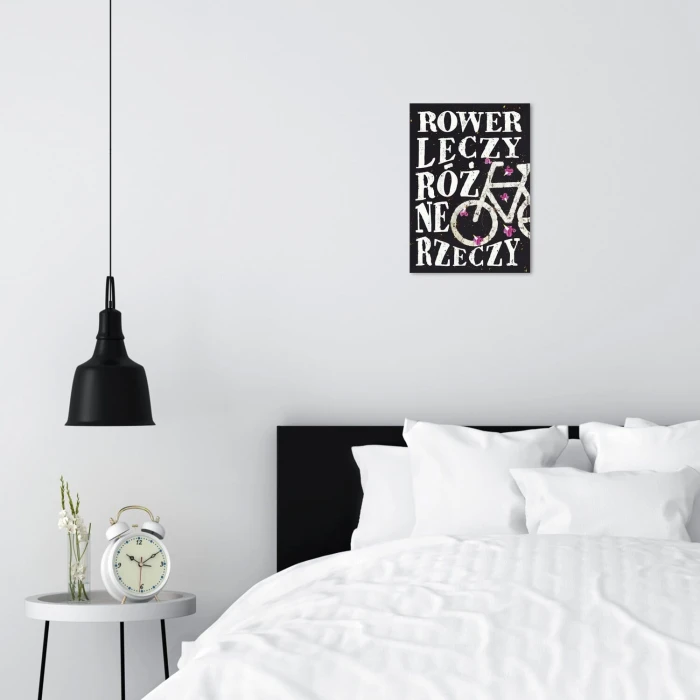 Plakat metalowy rower leczy Prezent