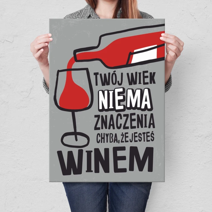 Plakat metalowy Twój wiek Prezent