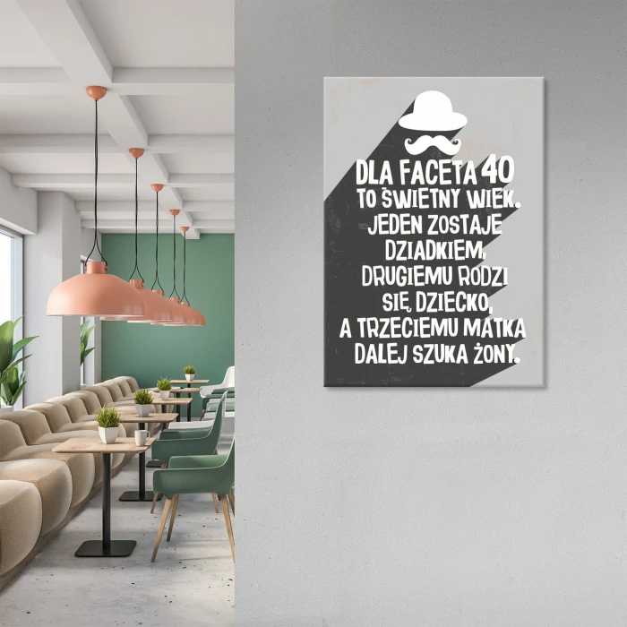 Poster metal 40 dla faceta gift