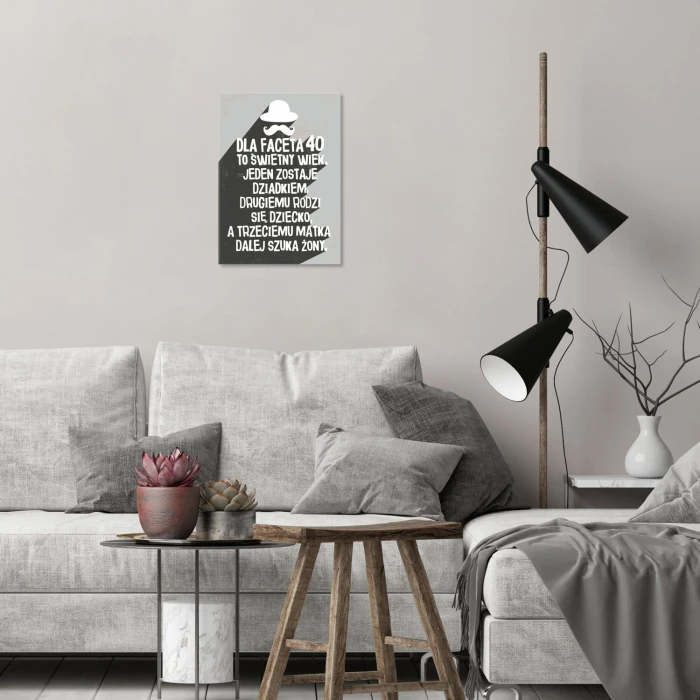 Poster metal 40 dla faceta gift