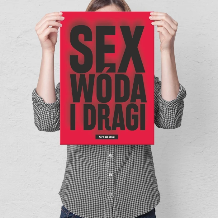 Poster metal sex wóda i dragi gift