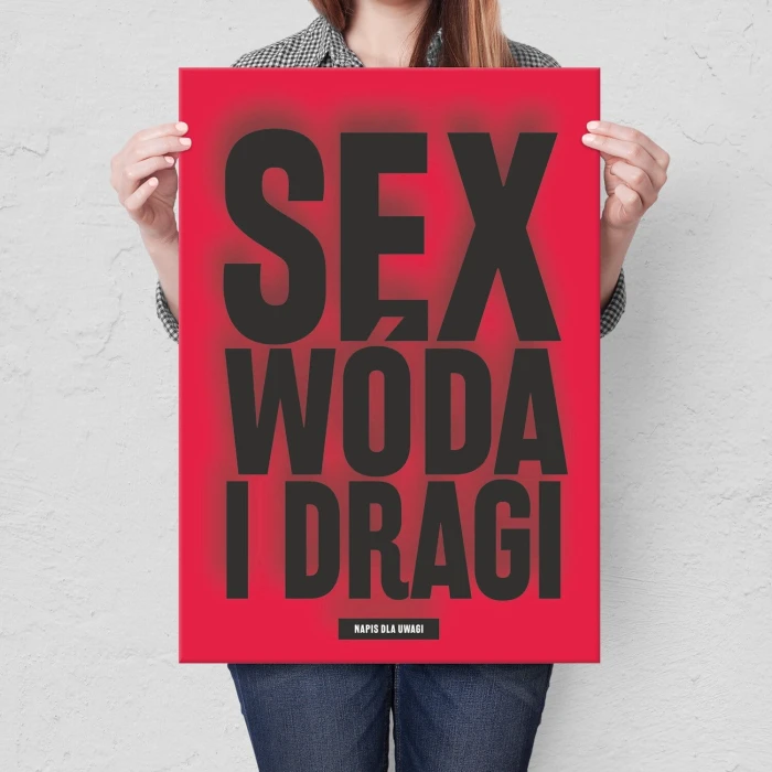 Poster metal sex wóda i dragi gift