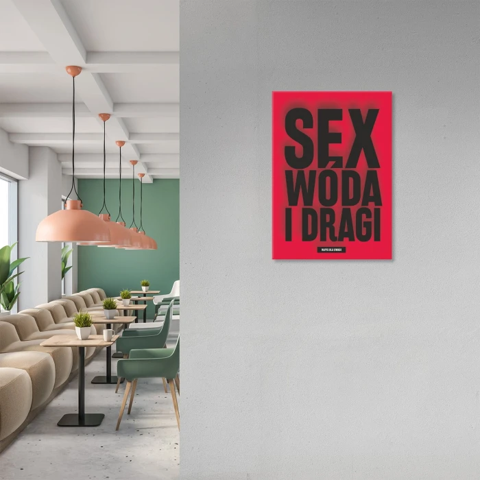 Plakat metalowy sex wóda i dragi Prezent