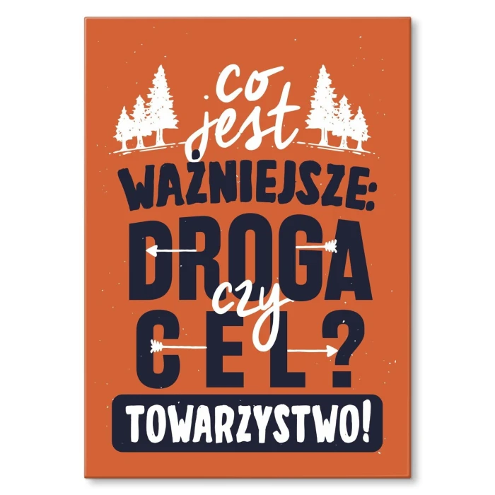 Plakat metalowy droga czy cel Prezent