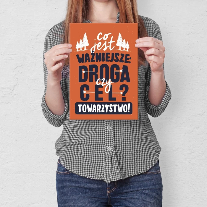 Plakat metalowy droga czy cel Prezent