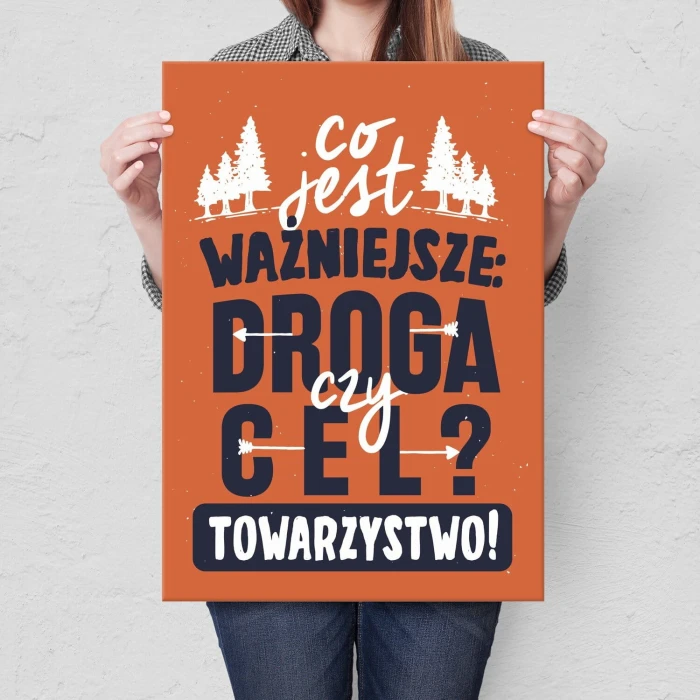Plakat metalowy droga czy cel Prezent