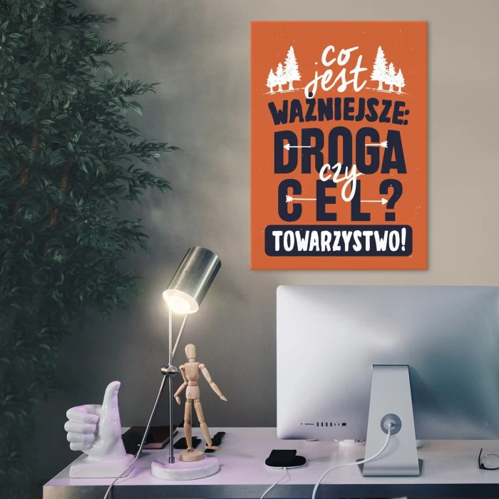 Plakat metalowy droga czy cel Prezent