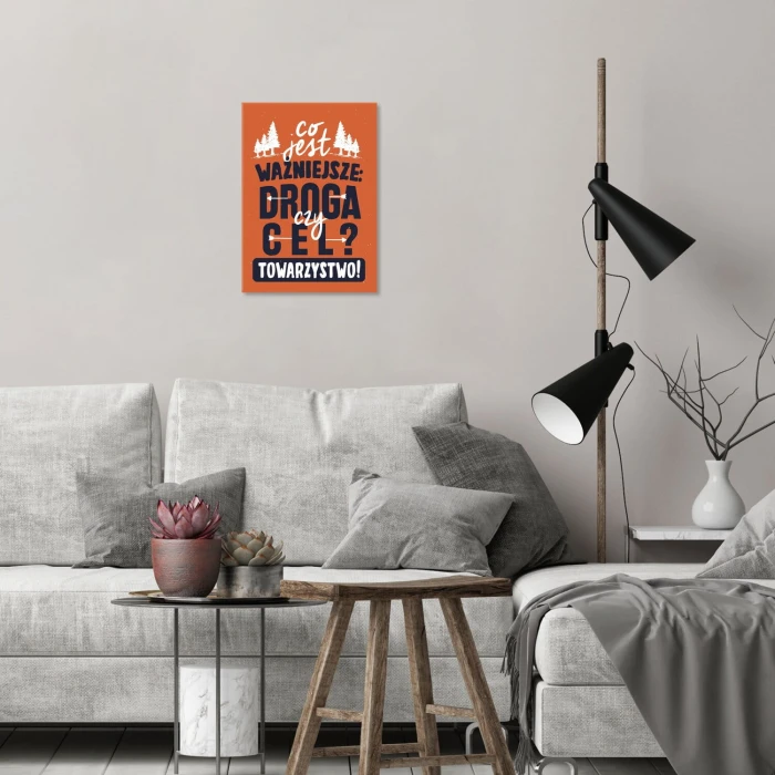 Plakat metalowy droga czy cel Prezent
