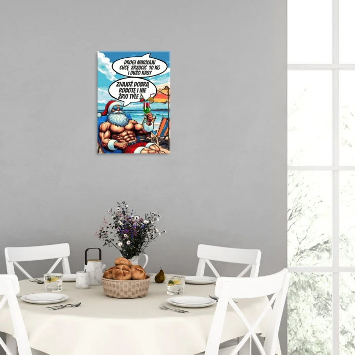 Plakat metalowy od Mikołaja Prezent