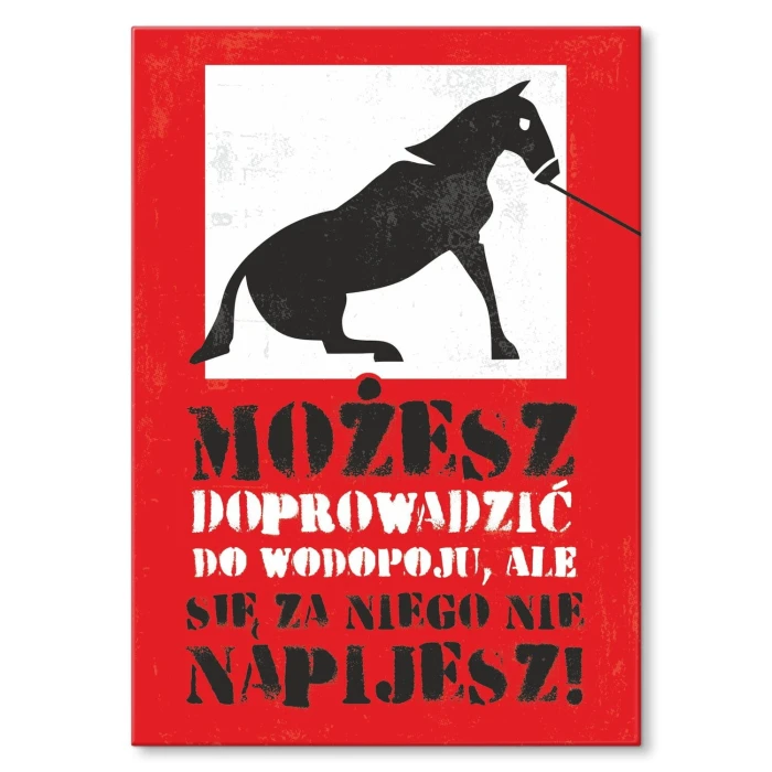 Plakat metalowy konia możesz Prezent