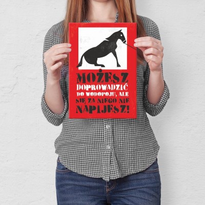 Plakat metalowy konia możesz Prezent