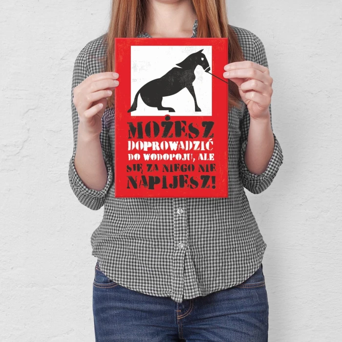 Poster metal konia możesz gift