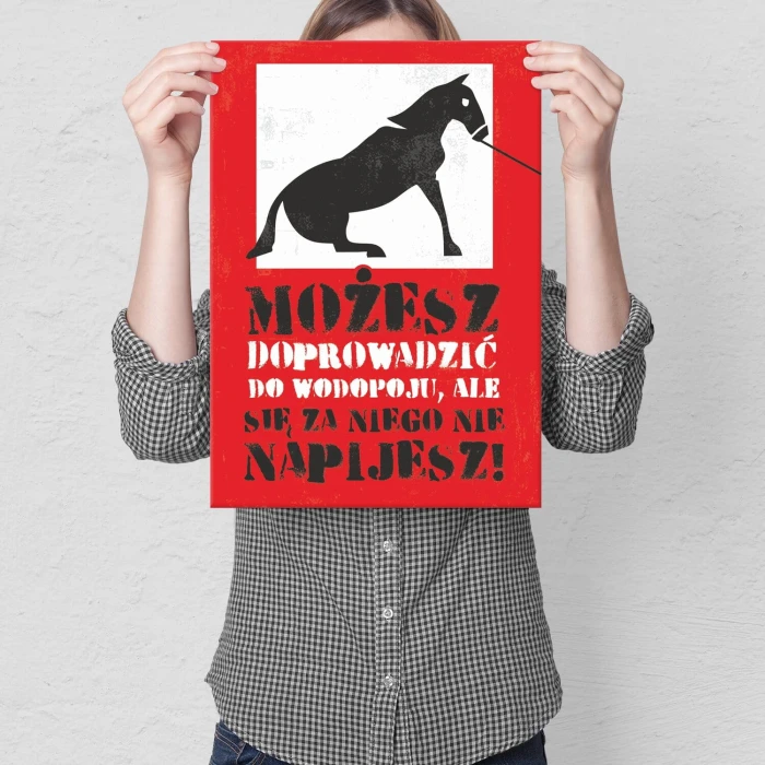 Plakat metalowy konia możesz Prezent