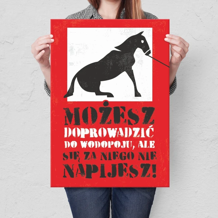 Poster metal konia możesz gift
