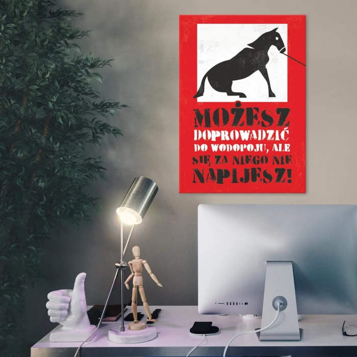 Plakat metalowy konia możesz Prezent