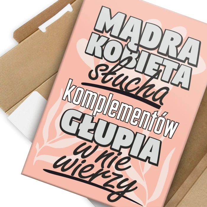 Poster metal mądra kobieta słucha gift