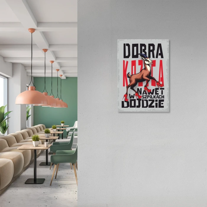Plakat metalowy dobra kozica Prezent