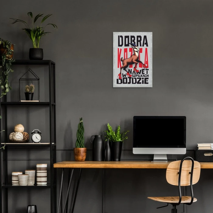 Plakat metalowy dobra kozica Prezent