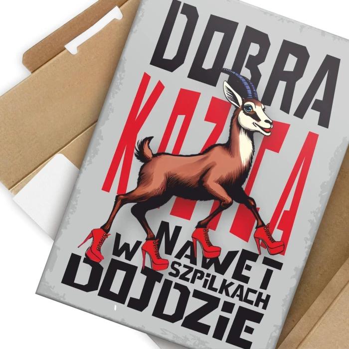 Plakat metalowy dobra kozica Prezent