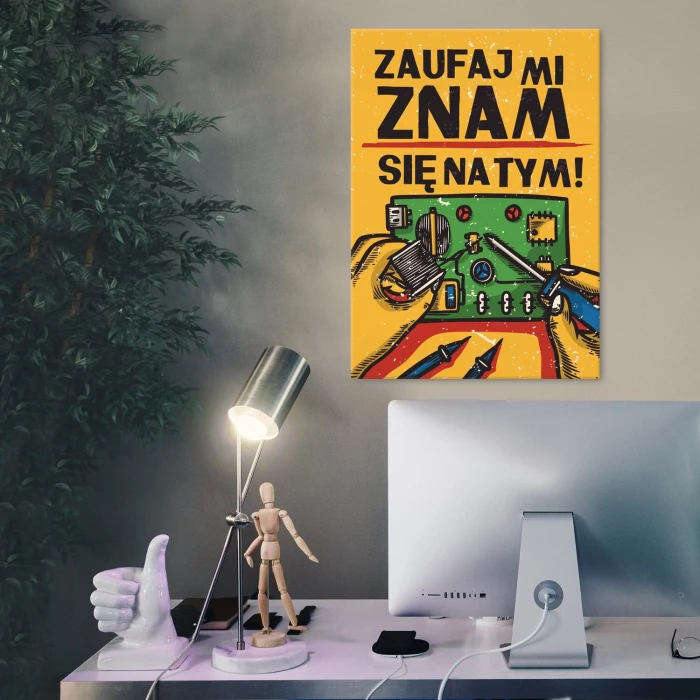 Poster metal zaufaj mi znam się na tym gift