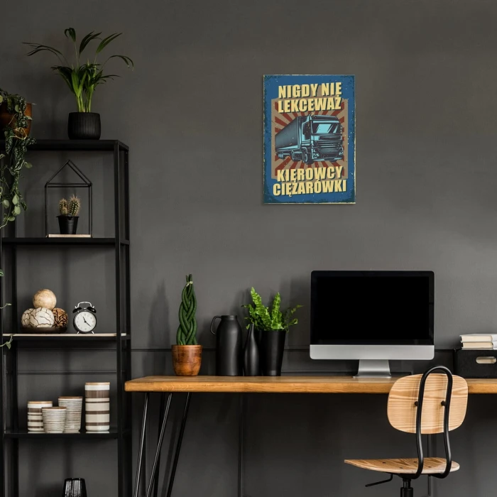 Poster metal nie lekceważ kierowcy gift