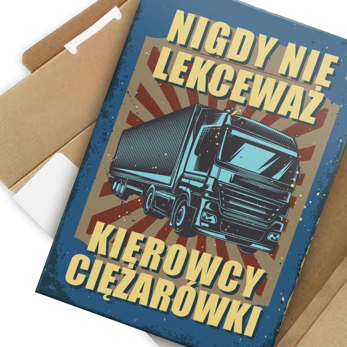 Poster metal nie lekceważ kierowcy gift