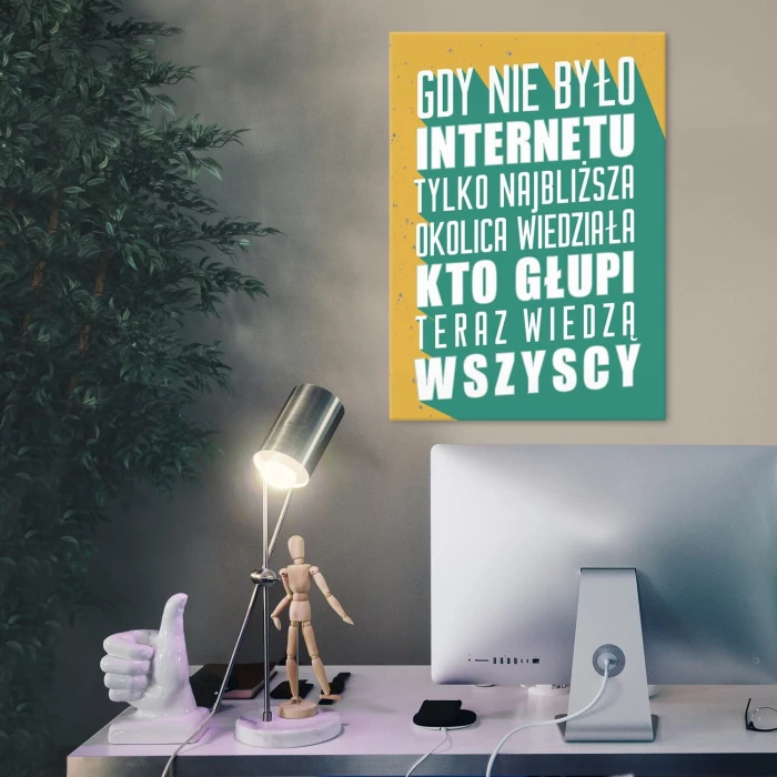 Poster metal nie było Internetu gift