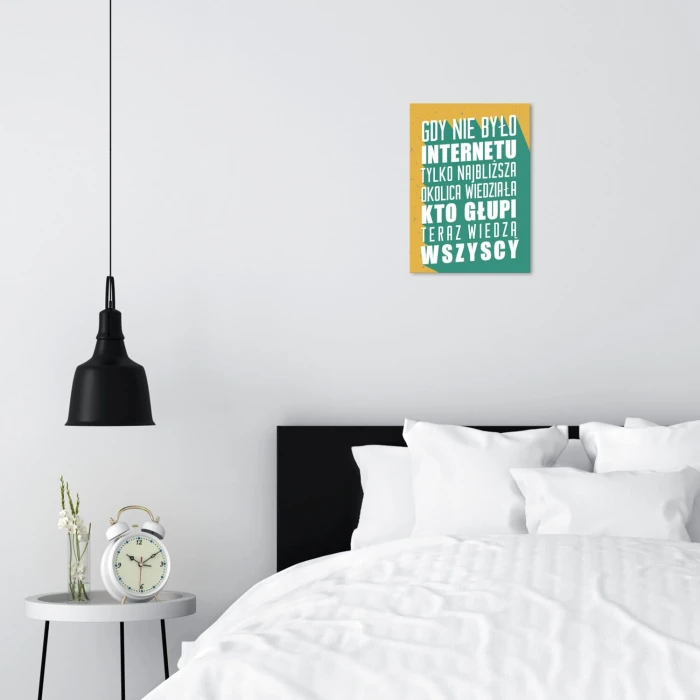 Poster metal nie było Internetu gift