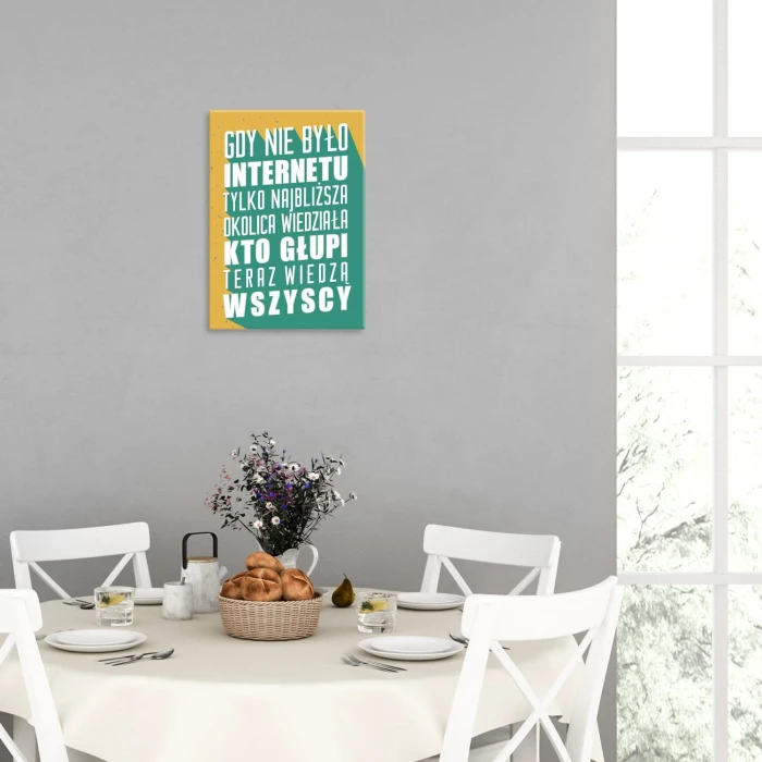 Poster metal nie było Internetu gift