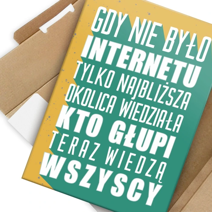 Plakat metalowy nie było Internetu Prezent