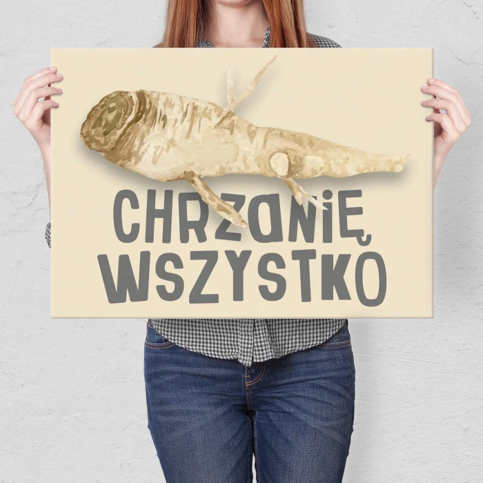 Plakat metalowy wszystko chrzanię Prezent