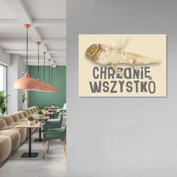 Plakat metalowy wszystko chrzanię Prezent