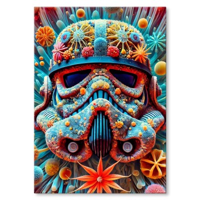 Plakat metalowy colorful droid Prezent