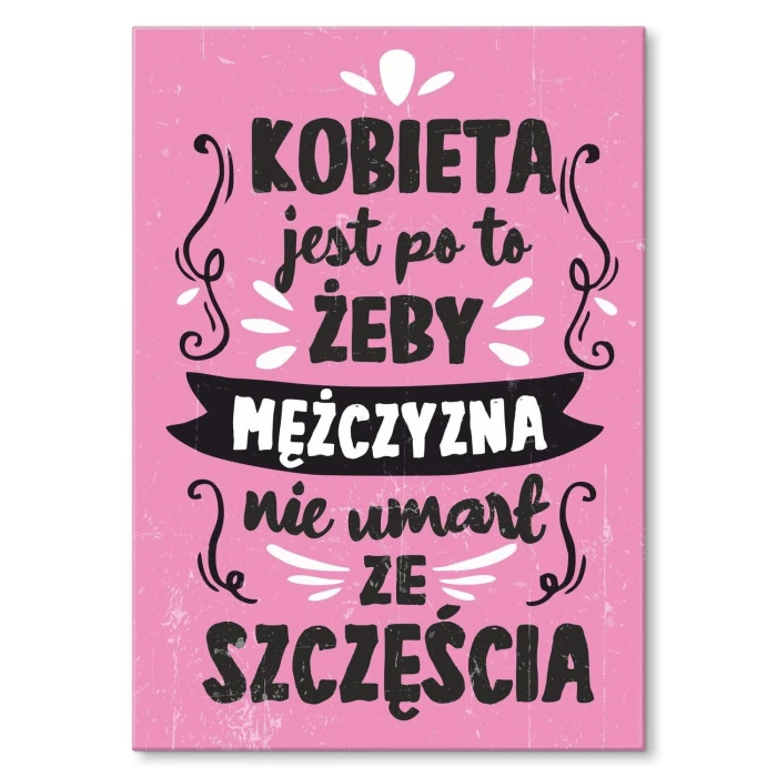 Plakat metalowy kobieta jest po to Prezent
