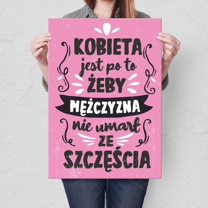 Plakat metalowy kobieta jest po to Prezent