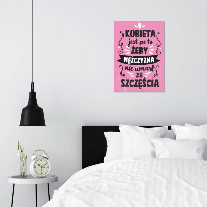 Poster metal kobieta jest po to gift