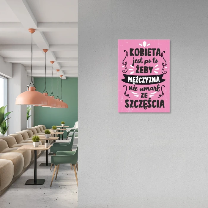 Plakat metalowy kobieta jest po to Prezent