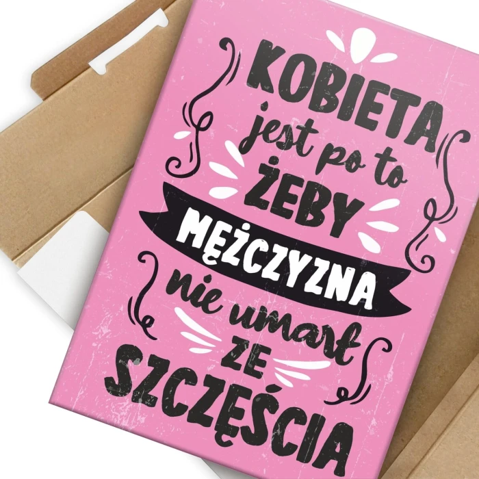 Plakat metalowy kobieta jest po to Prezent