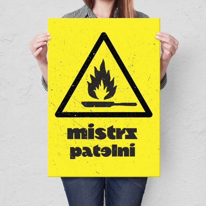 Plakat metalowy Mistrz patelni Prezent
