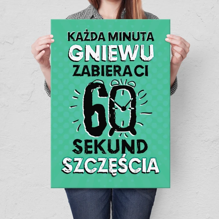 Plakat metalowy Minuta gniewu Prezent