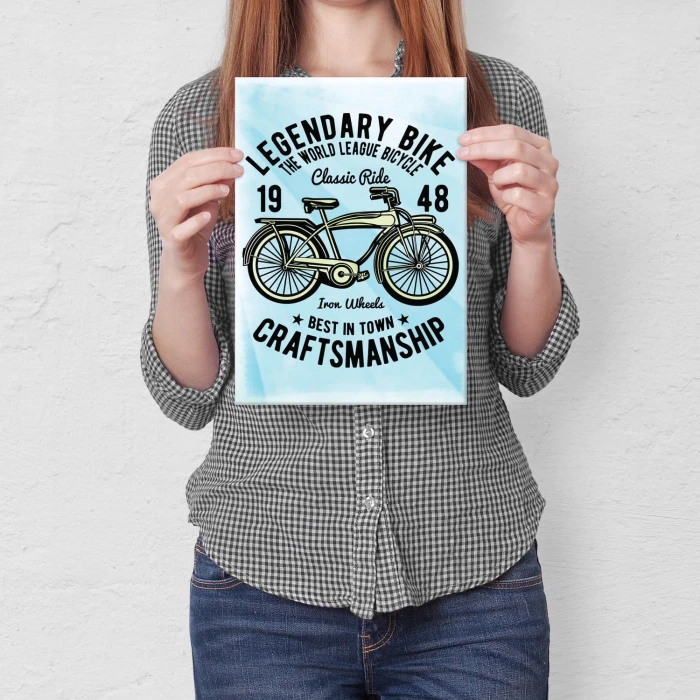 Plakat metalowy Legendary bike Prezent