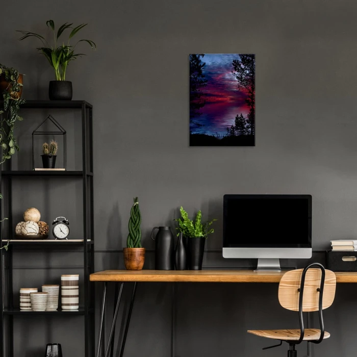 Plakat metalowy Lovely lake Prezent