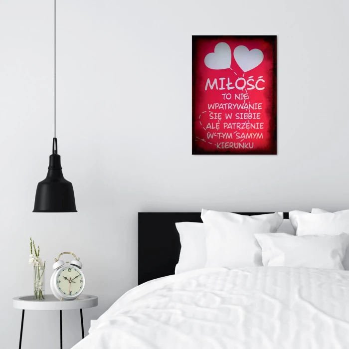 Plakat metalowy Miłość Prezent