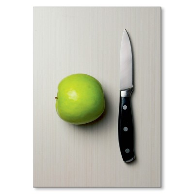 Plakat metalowy Jabłko i nóż Prezent