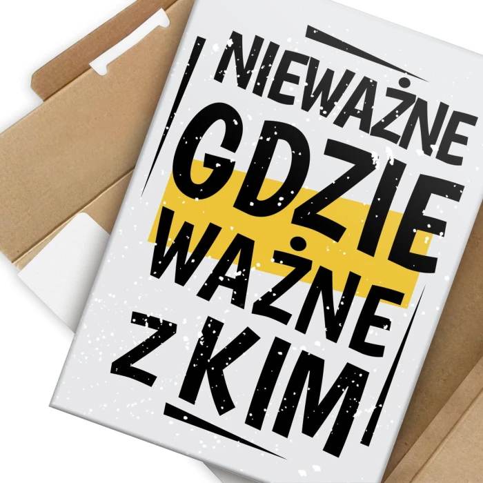 Plakat metalowy Nieważne gdzie Prezent