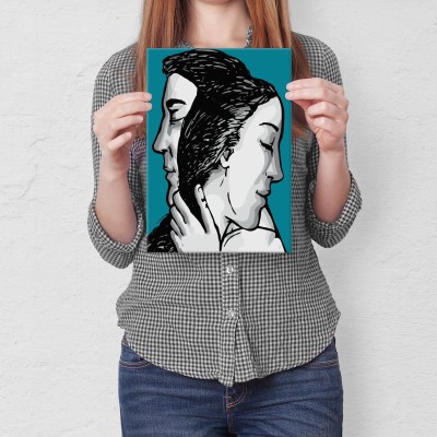 Plakat metalowy Wtuleni w siebie Prezent