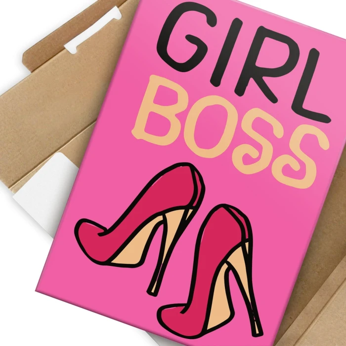 Plakat metalowy Girl boss szefowa Prezent